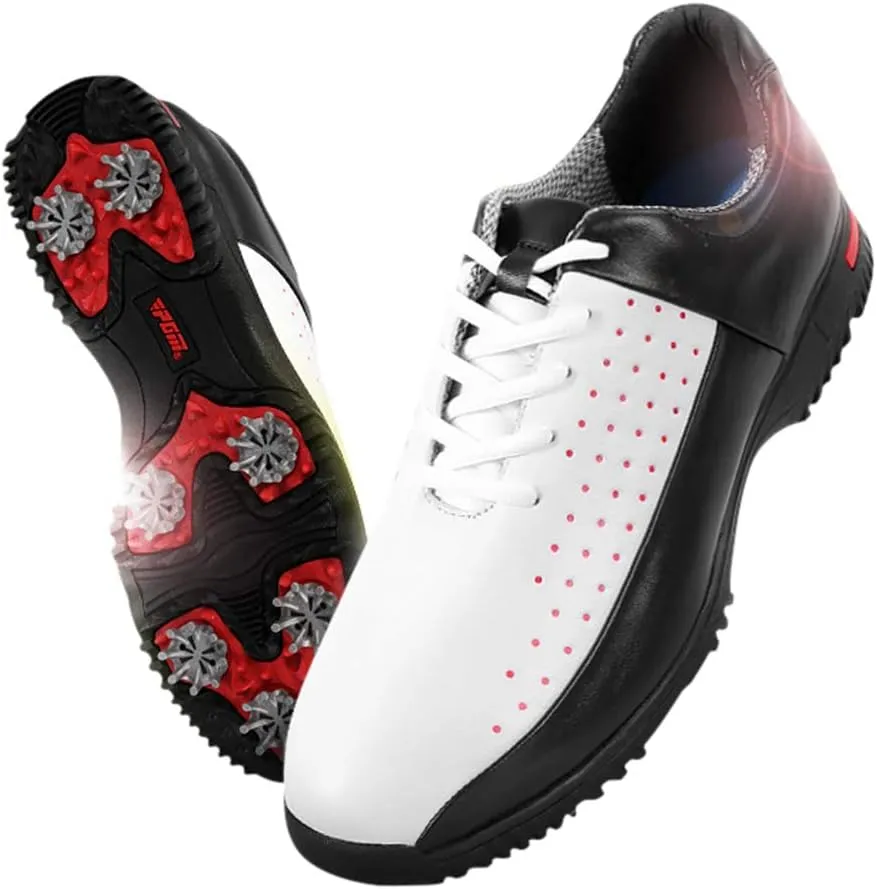 Men's Waterproof Golf Shoes with Spikes