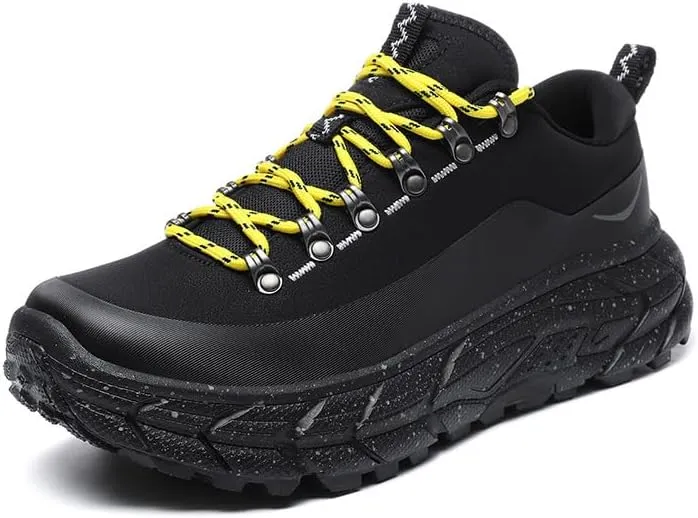 Men's Waterproof Hiking Shoes, Low-Top Trail Running Sneakers, Shock Absorbing Work Boots