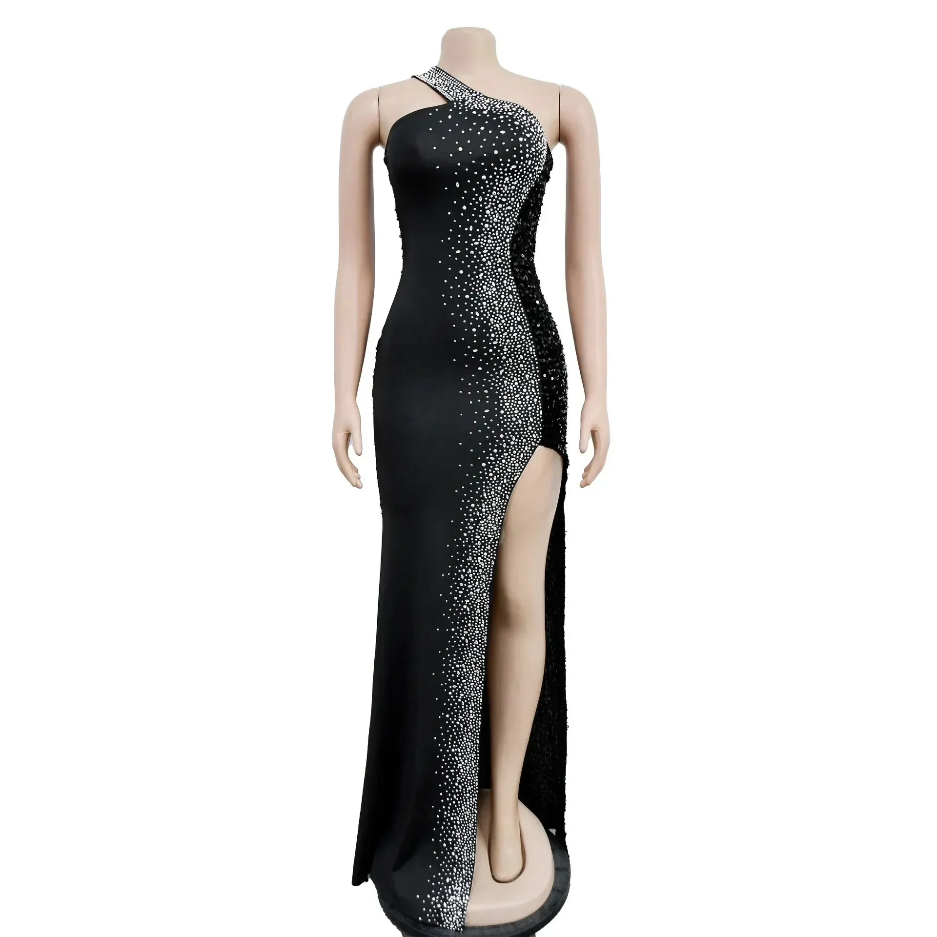 Mesh Rhinestone Gown