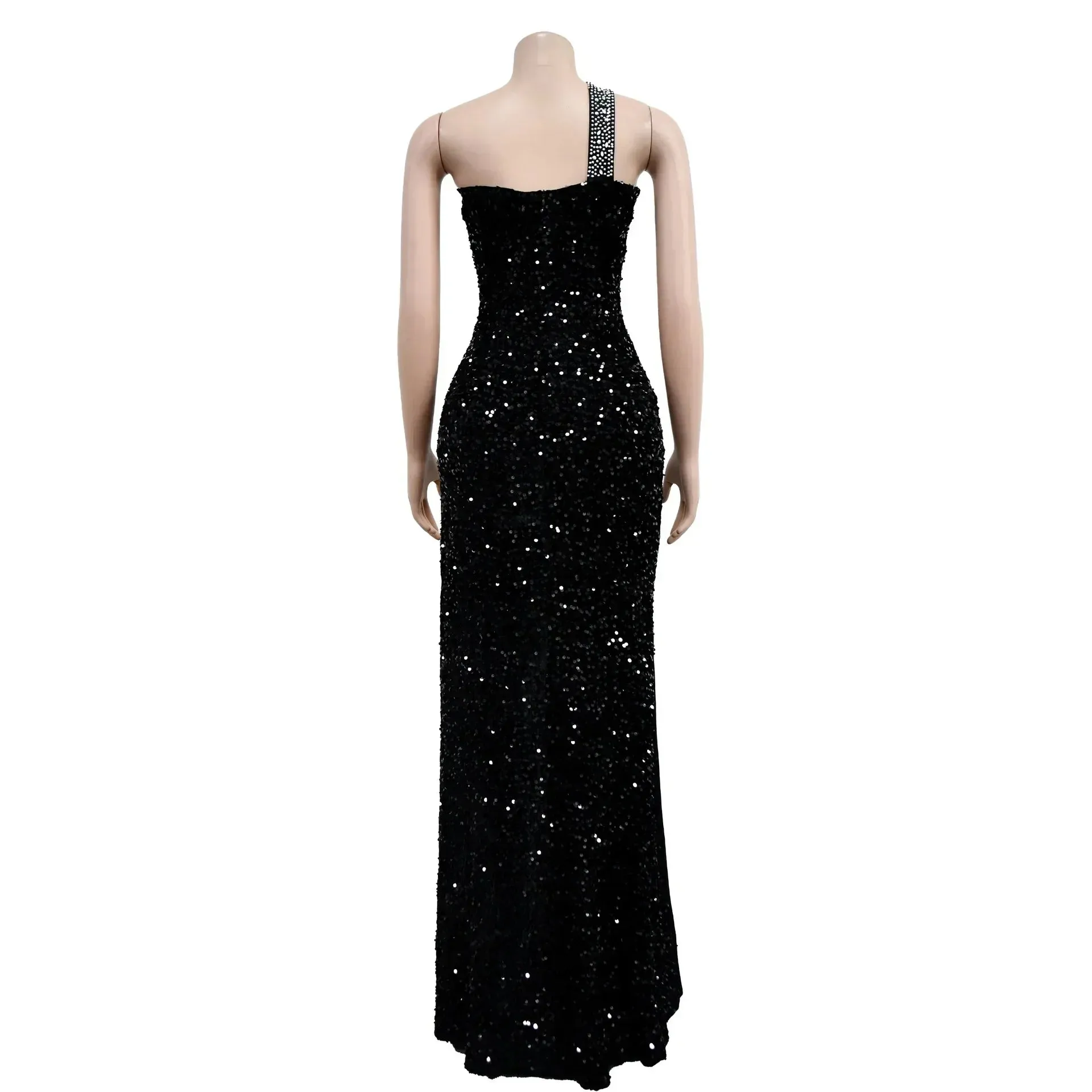 Mesh Rhinestone Gown