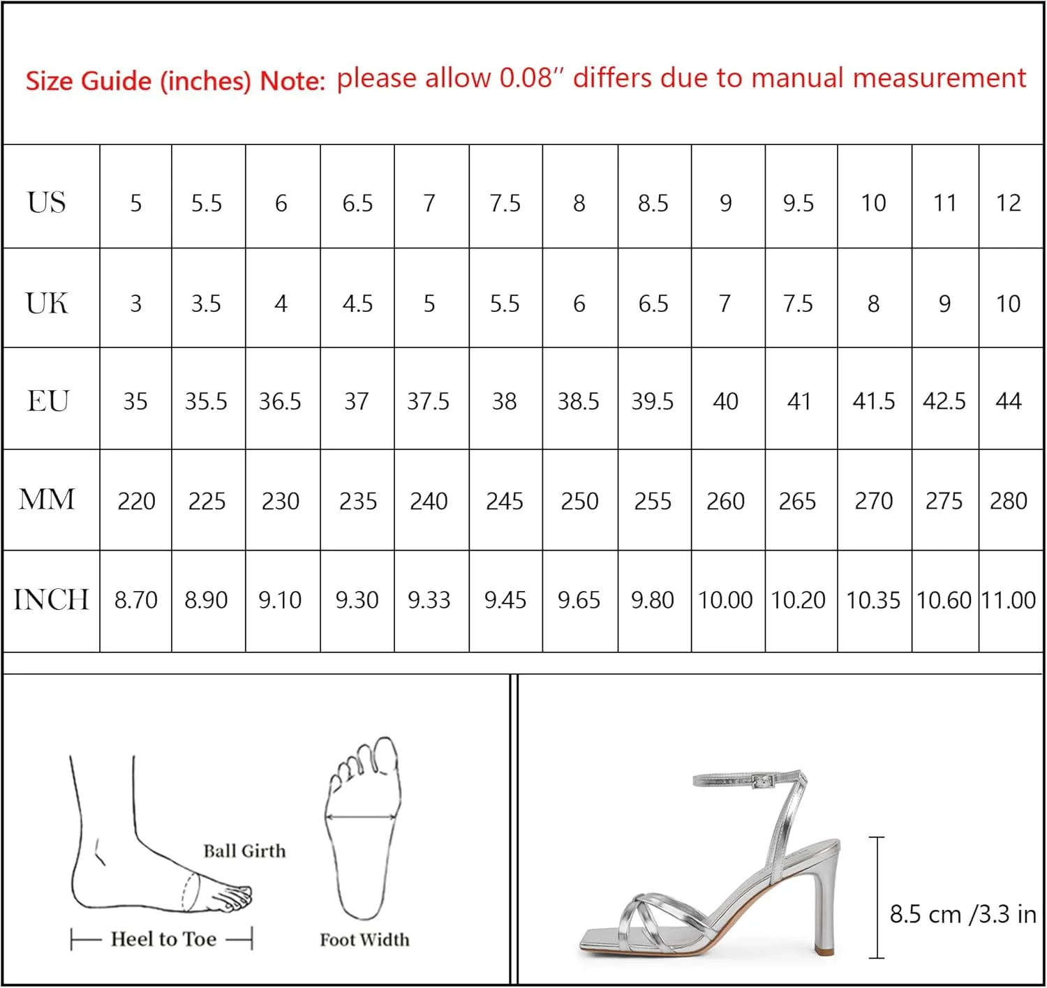 Modatope Strappy Heels for Women Square Open Toe Chunky High Heels Ankle Strap Heeled Sandals Comfort Dress Party Womens Sandals