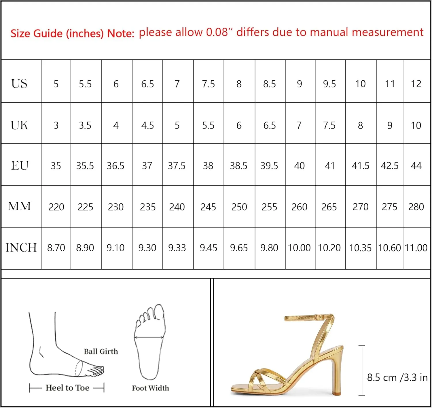 Modatope Strappy Heels for Women Square Open Toe Chunky High Heels Ankle Strap Heeled Sandals Comfort Dress Party Womens Sandals