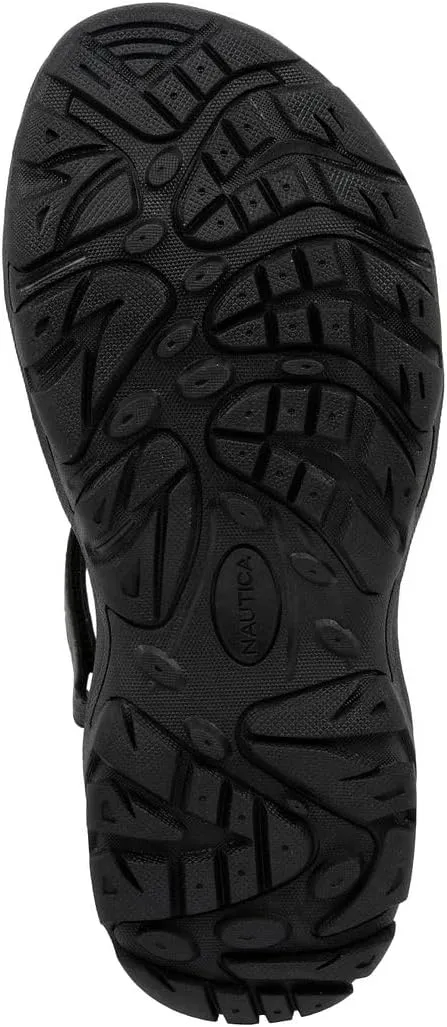 Nautica Men's Athletic Sport Sandals  Adjustable Strap, Comfortable Open-Toe Hiking & Walking Sandals with Cushioned Sole