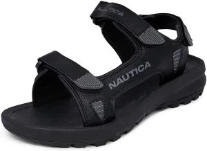 Nautica Men's Athletic Sport Sandals  Adjustable Strap, Comfortable Open-Toe Hiking & Walking Sandals with Cushioned Sole