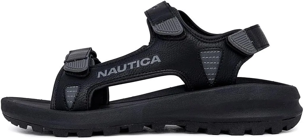 Nautica Men's Athletic Sport Sandals  Adjustable Strap, Comfortable Open-Toe Hiking & Walking Sandals with Cushioned Sole