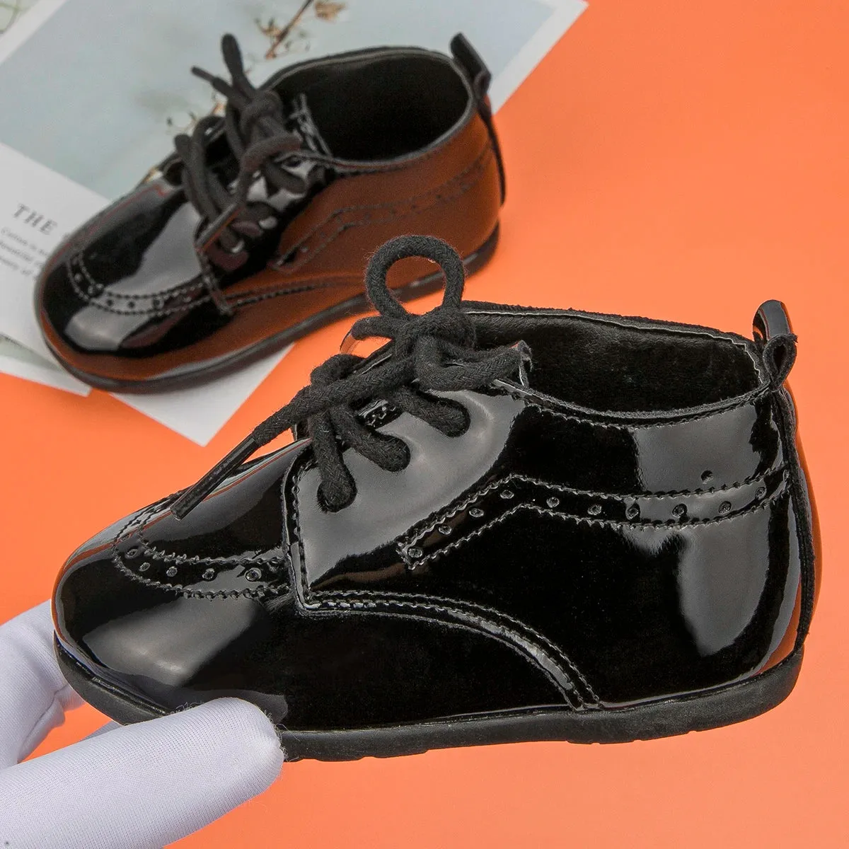 New Baby Shoes Retro Leather Boy Girl Shoes Toddler Rubber Sole Anti-slip First Walkers Newborn Infant Moccasins Baby Crib Shoes