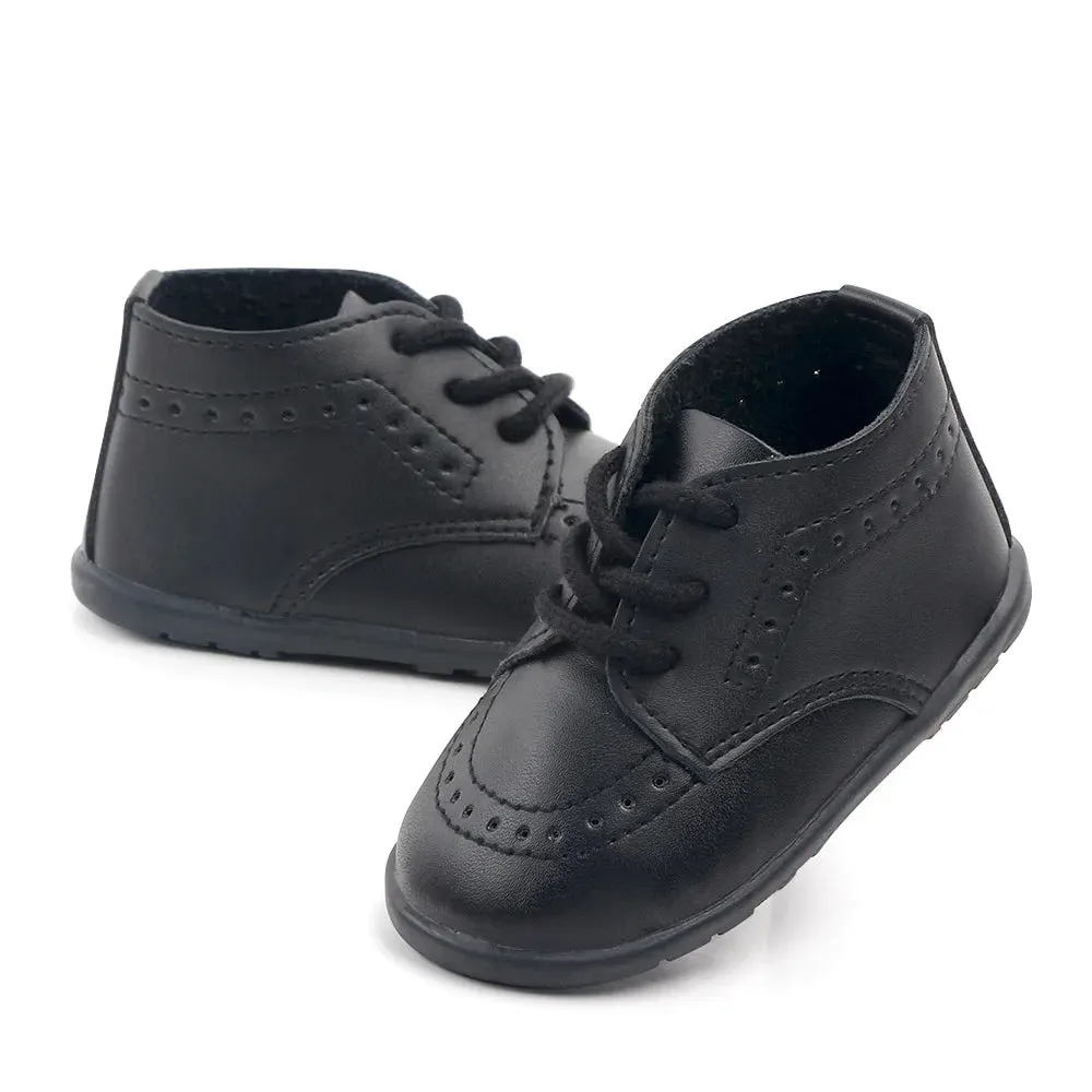 New Baby Shoes Retro Leather Boy Girl Shoes Toddler Rubber Sole Anti-slip First Walkers Newborn Infant Moccasins Baby Crib Shoes
