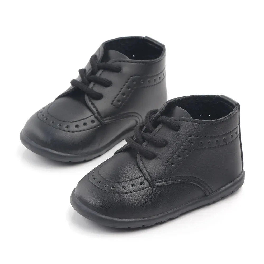 New Baby Shoes Retro Leather Boy Girl Shoes Toddler Rubber Sole Anti-slip First Walkers Newborn Infant Moccasins Baby Crib Shoes