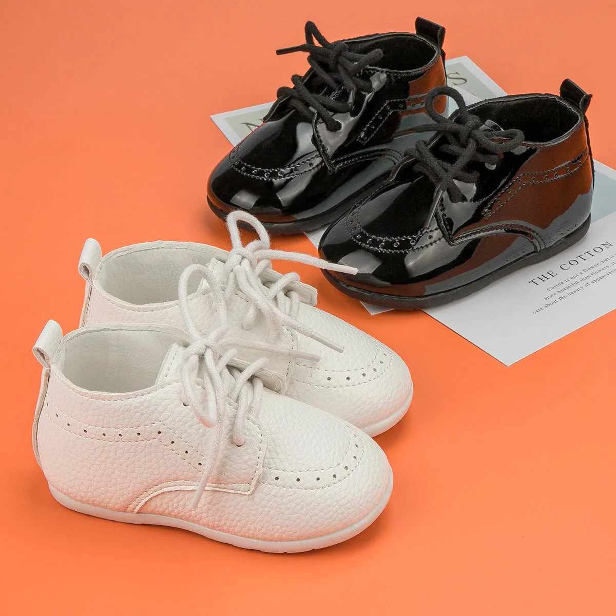 New Baby Shoes Retro Leather Boy Girl Shoes Toddler Rubber Sole Anti-slip First Walkers Newborn Infant Moccasins Baby Crib Shoes