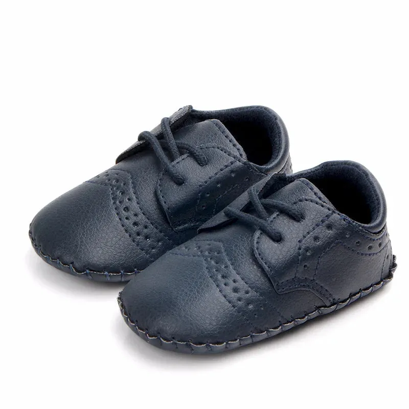 New Baby Shoes Retro Leather Boy Girl Shoes Toddler Rubber Sole Anti-slip First Walkers Newborn Infant Moccasins Baby Crib Shoes