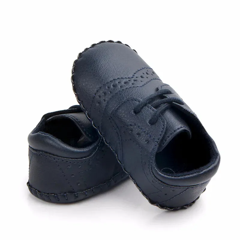 New Baby Shoes Retro Leather Boy Girl Shoes Toddler Rubber Sole Anti-slip First Walkers Newborn Infant Moccasins Baby Crib Shoes