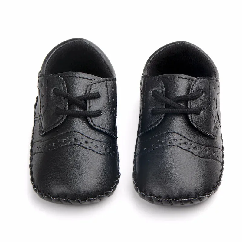 New Baby Shoes Retro Leather Boy Girl Shoes Toddler Rubber Sole Anti-slip First Walkers Newborn Infant Moccasins Baby Crib Shoes