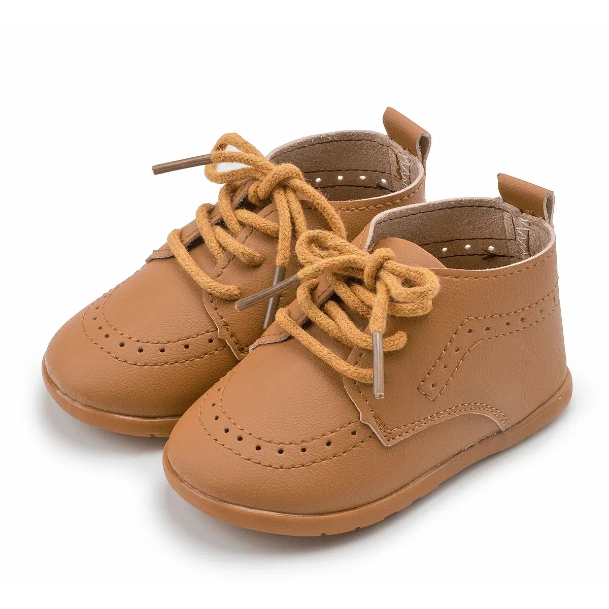 New Baby Shoes Retro Leather Boy Girl Shoes Toddler Rubber Sole Anti-slip First Walkers Newborn Infant Moccasins Baby Crib Shoes