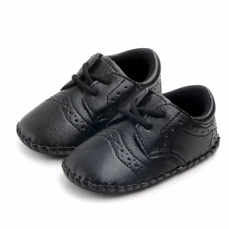 New Baby Shoes Retro Leather Boy Girl Shoes Toddler Rubber Sole Anti-slip First Walkers Newborn Infant Moccasins Baby Crib Shoes