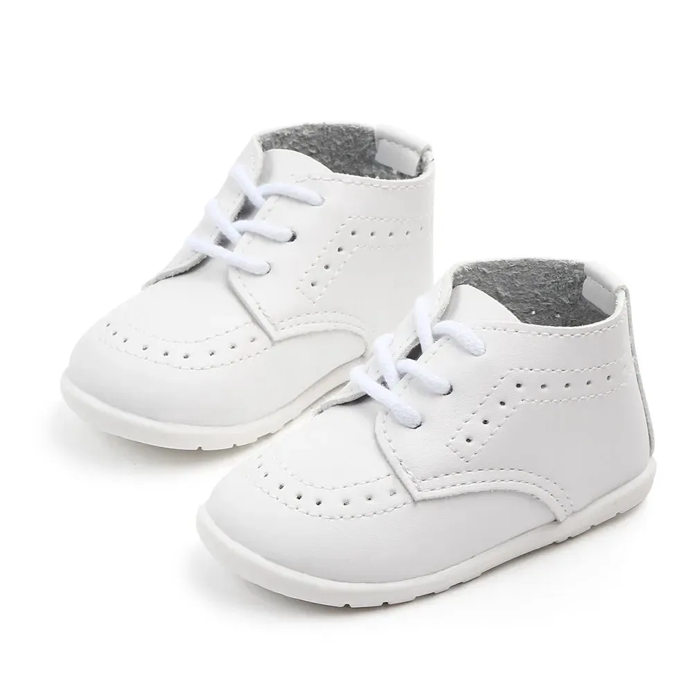 New Baby Shoes Retro Leather Boy Girl Shoes Toddler Rubber Sole Anti-slip First Walkers Newborn Infant Moccasins Baby Crib Shoes