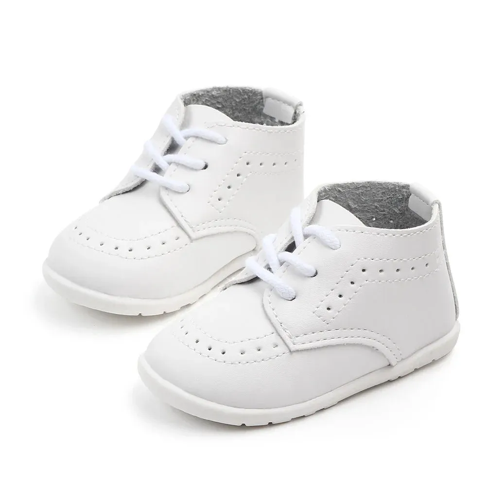New Baby Shoes Retro Leather Boy Girl Shoes Toddler Rubber Sole Anti-slip First Walkers Newborn Infant Moccasins Baby Crib Shoes