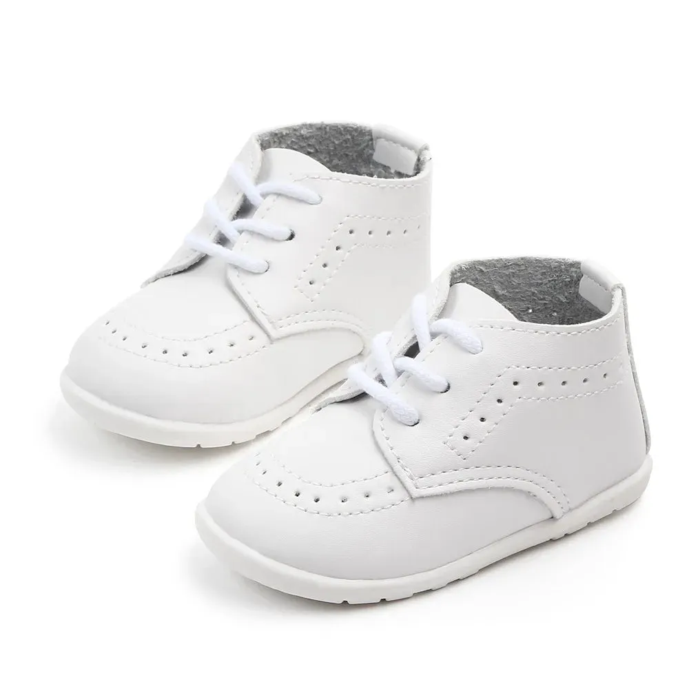 New Baby Shoes Retro Leather Boy Girl Shoes Toddler Rubber Sole Anti-slip First Walkers Newborn Infant Moccasins Baby Crib Shoes