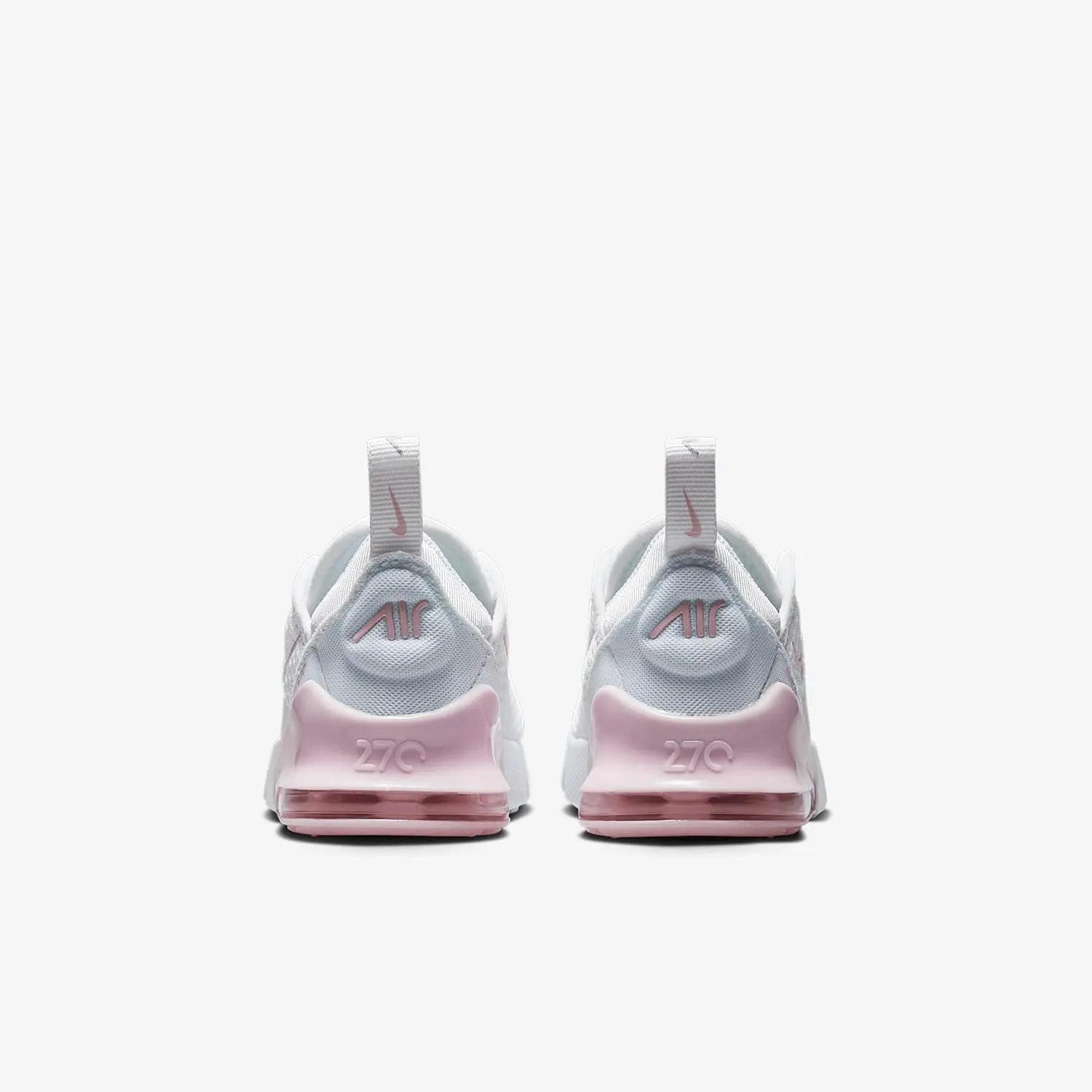 Nike Air Max 270 Baby/Toddler Shoes (DD1646-122, White/Light Smoke Grey/Pink Foam)