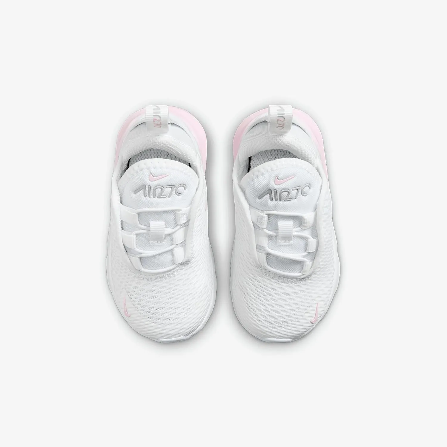 Nike Air Max 270 Baby/Toddler Shoes (DD1646-122, White/Light Smoke Grey/Pink Foam)