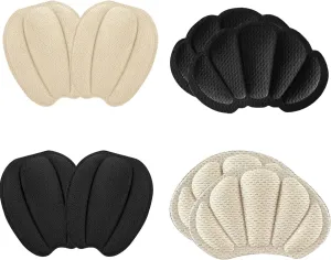 Non-Slip Tongue Pads - Shoe Fillers for Too Big Shoes Women & Men - 4 Pairs Heel Grips Inserts for Boots, High Heels, Sneakers
