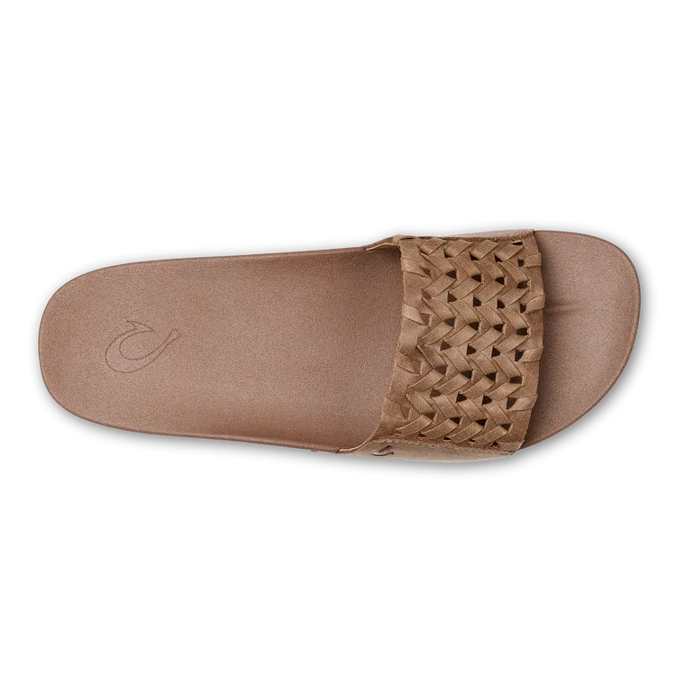 Olukai - Kāmola Women’s Woven Slide Sandals - Tan