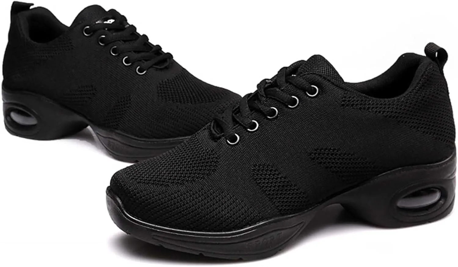 ONAIC Women's Jazz Dance Shoes Lace-Up Sneakers Modern Breathable Dance Shoe Athletic Walking Dance Trainers