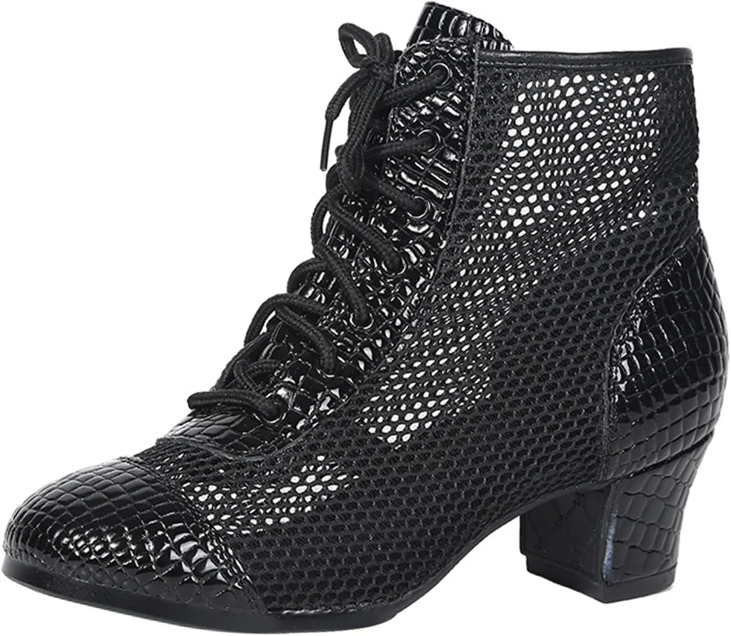 ONAIC Women's Latin Ballroom Dance Shoes Ballroom Dance Sneakers Rubber Sole Practice Jazz Dance Trainers 3.5 Heel