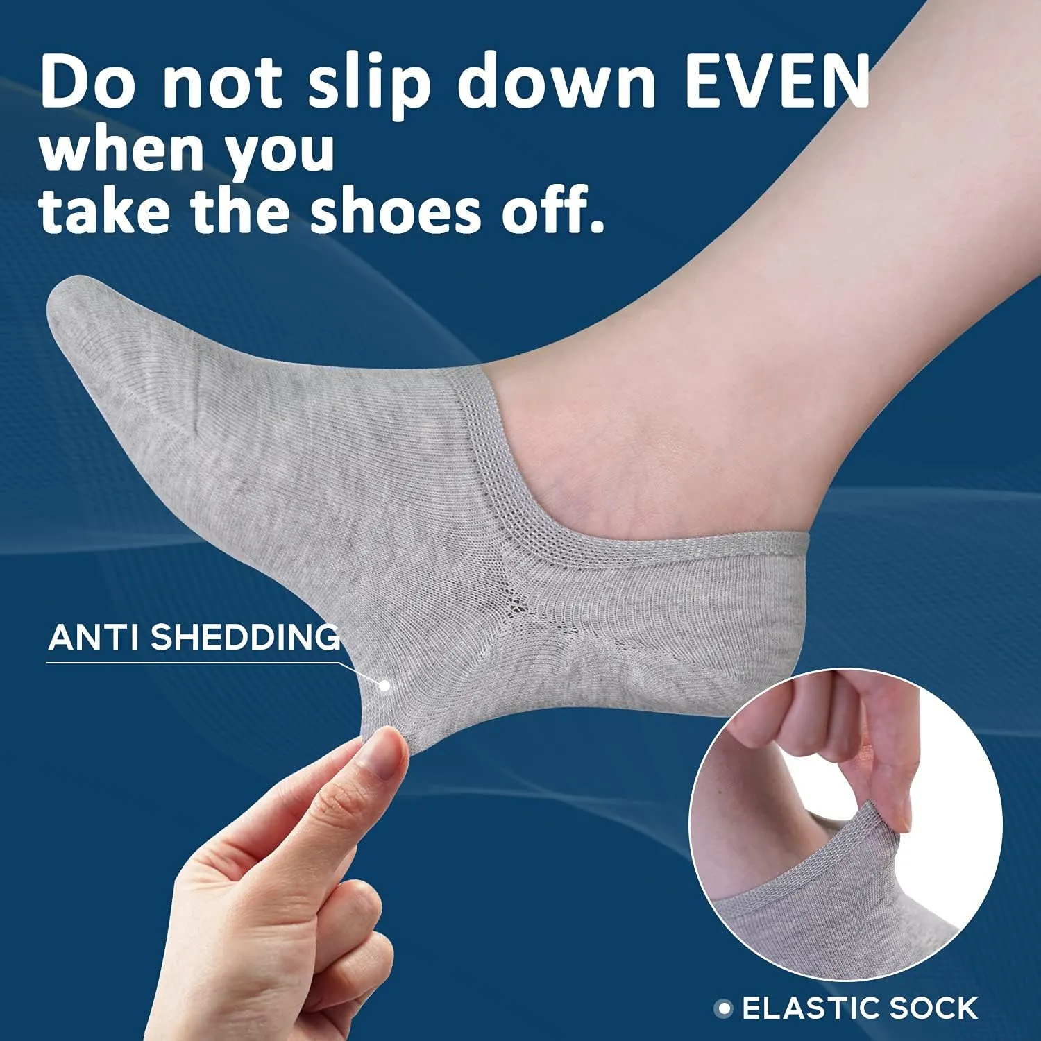 Ordenado Women's No Show Socks 6-9 Pairs Casual Thin Non Slip Flat Boat Line No Show Socks