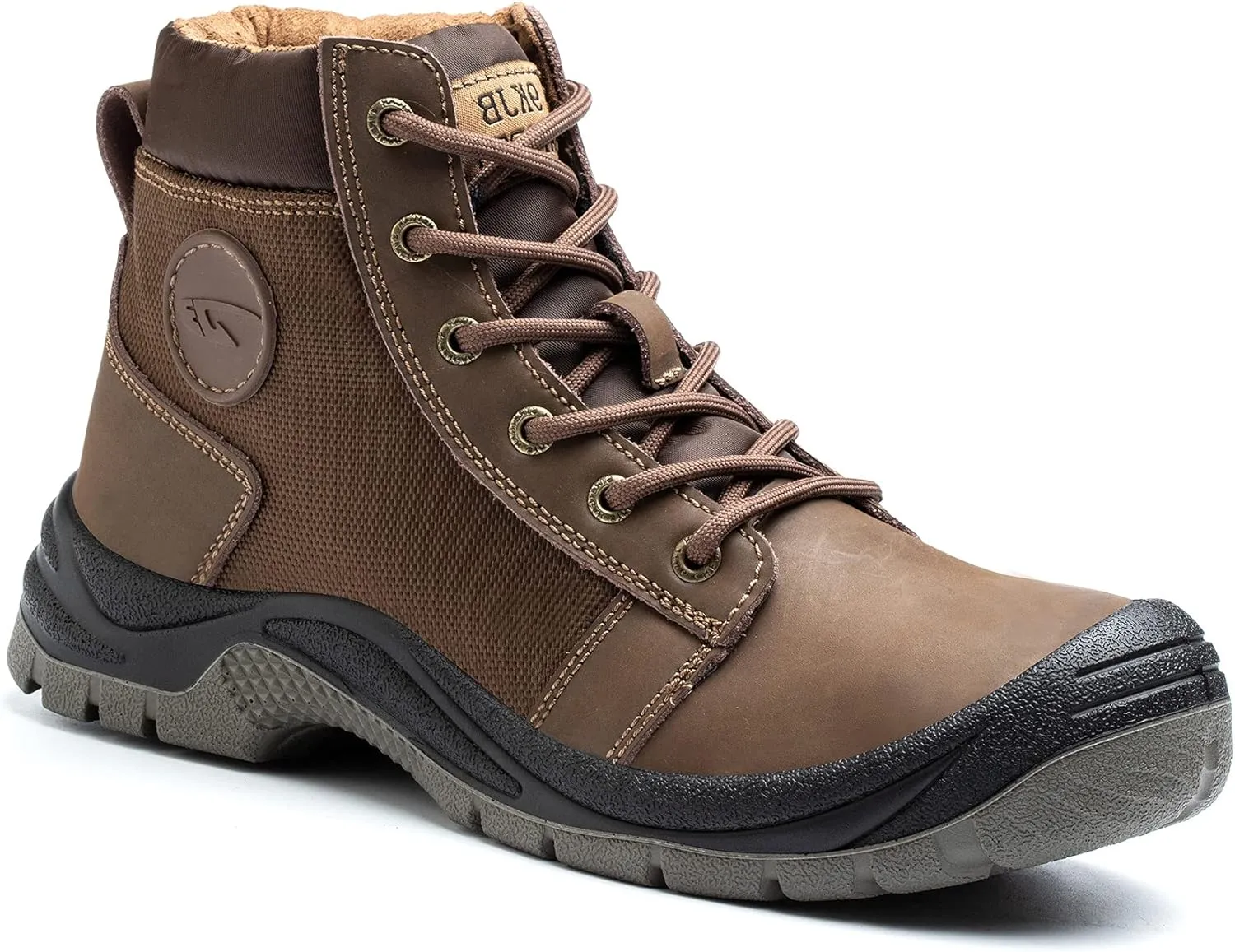 ORISTACO Work Safety Boots Steel Toe Puncture-Resistant Industrial Construction Sneaker