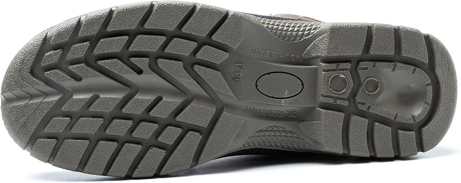 ORISTACO Work Safety Boots Steel Toe Puncture-Resistant Industrial Construction Sneaker
