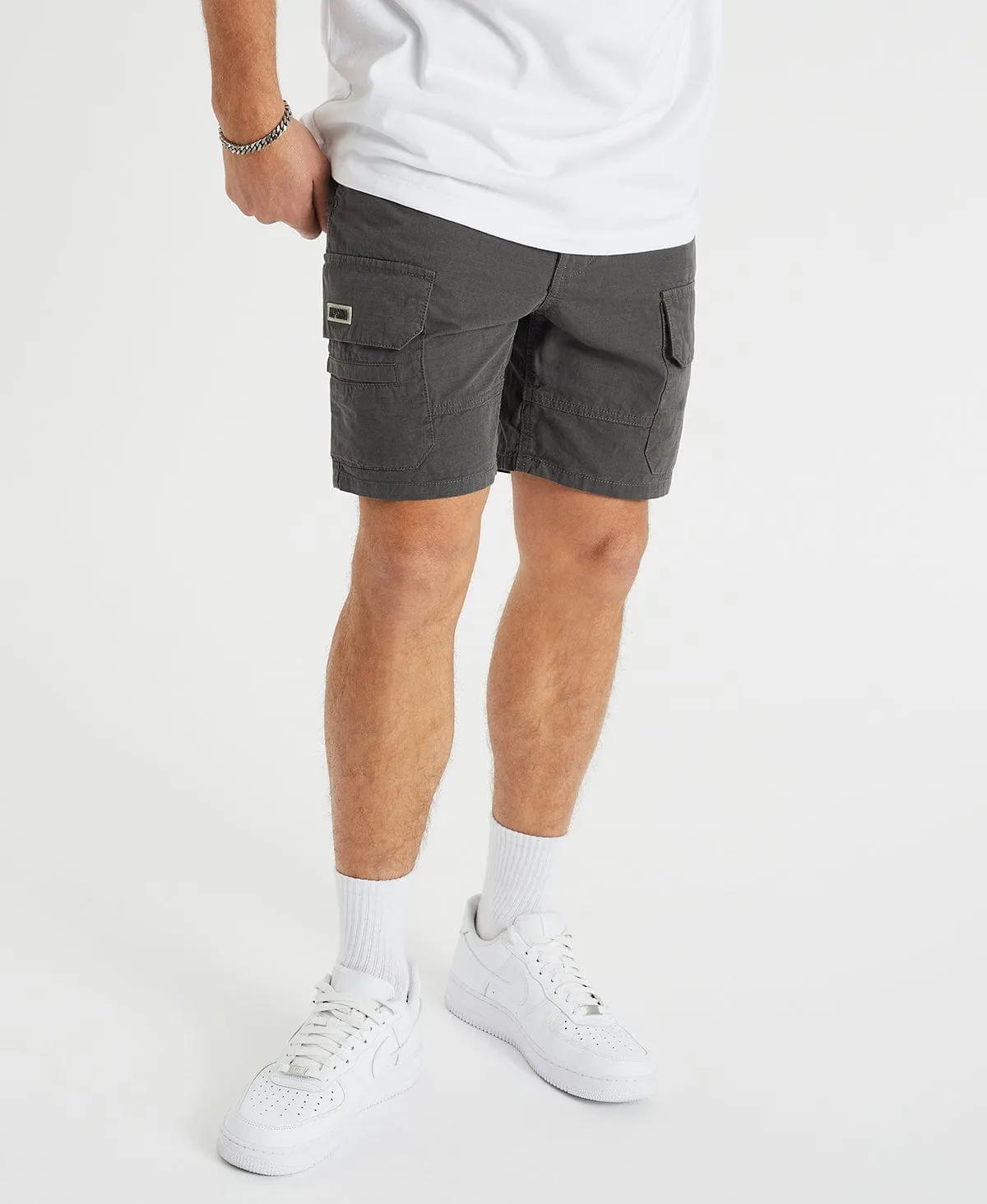 Overland Cargo Shorts Charcoal
