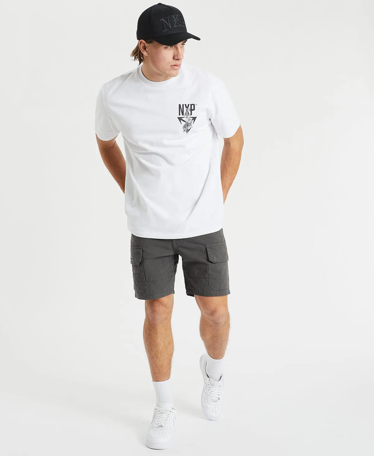 Overland Cargo Shorts Charcoal