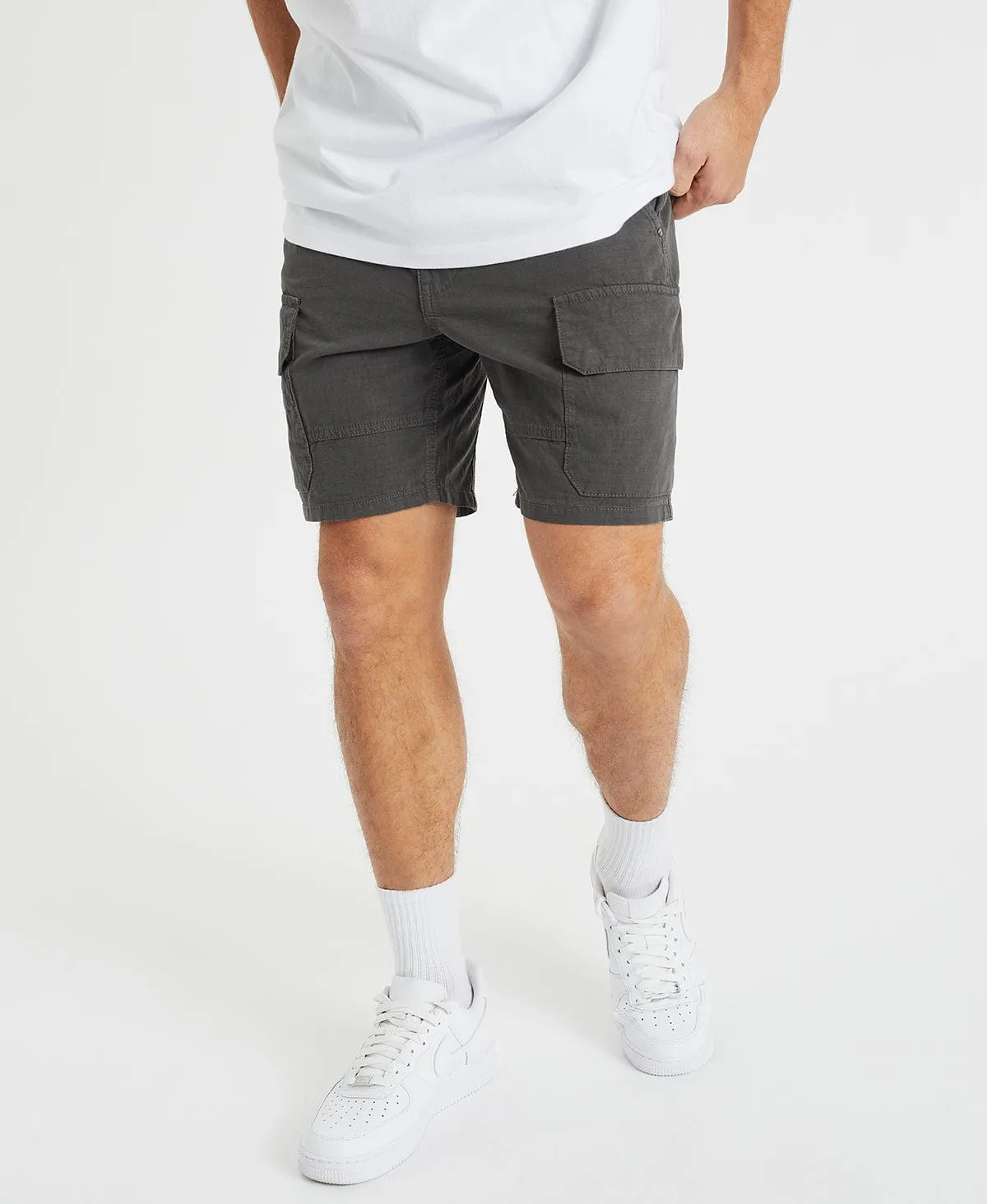 Overland Cargo Shorts Charcoal