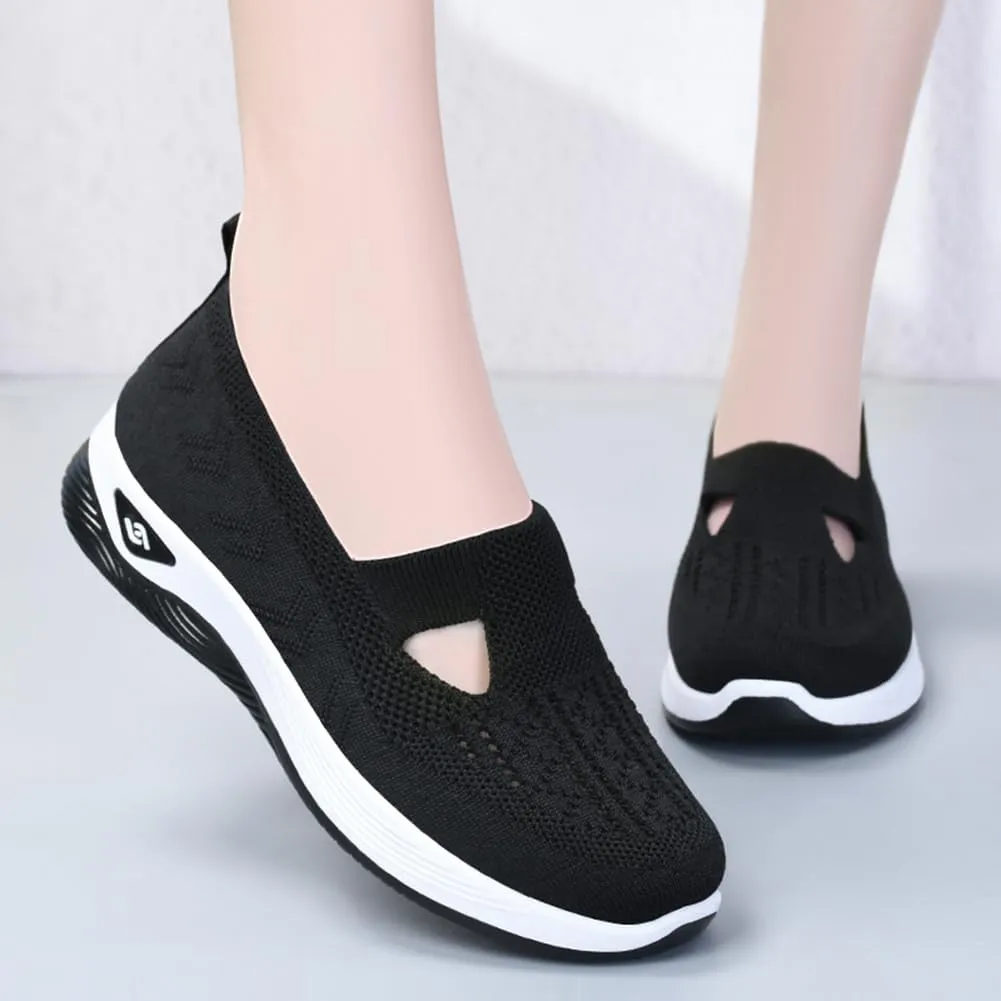 Padgene Women Walking Shoes Sock Sneakers Slip-On Breathable Mesh Trainers Women's Comfortable Casual Ladies Air Cushion Athletic Shoes Running Jogging Shoes