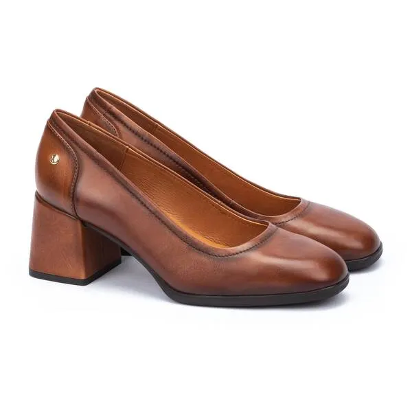 Pikolinos Women's Sevilla W1W-5540C1 Leather Heel Shoes Cuero Brown