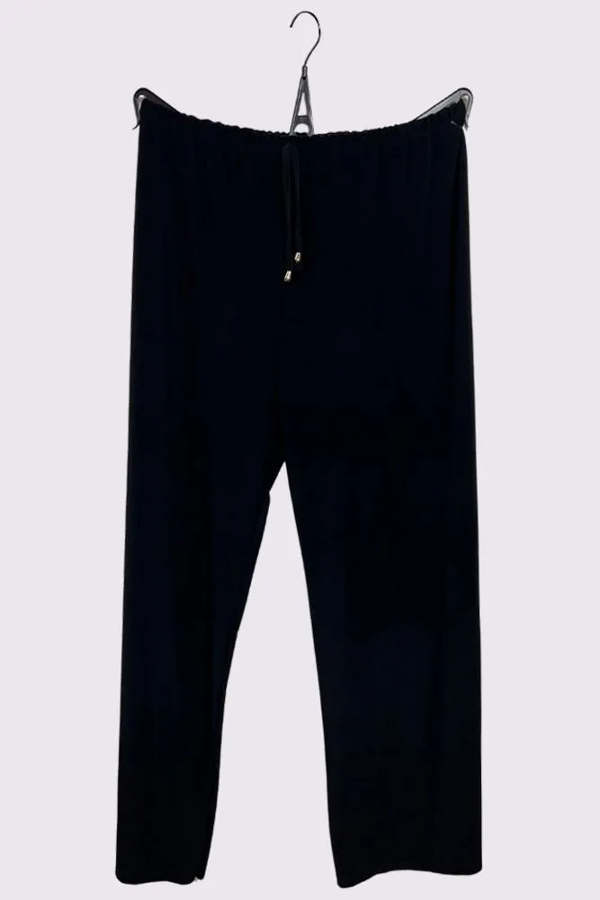Plain Drawstring Waistband Trousers