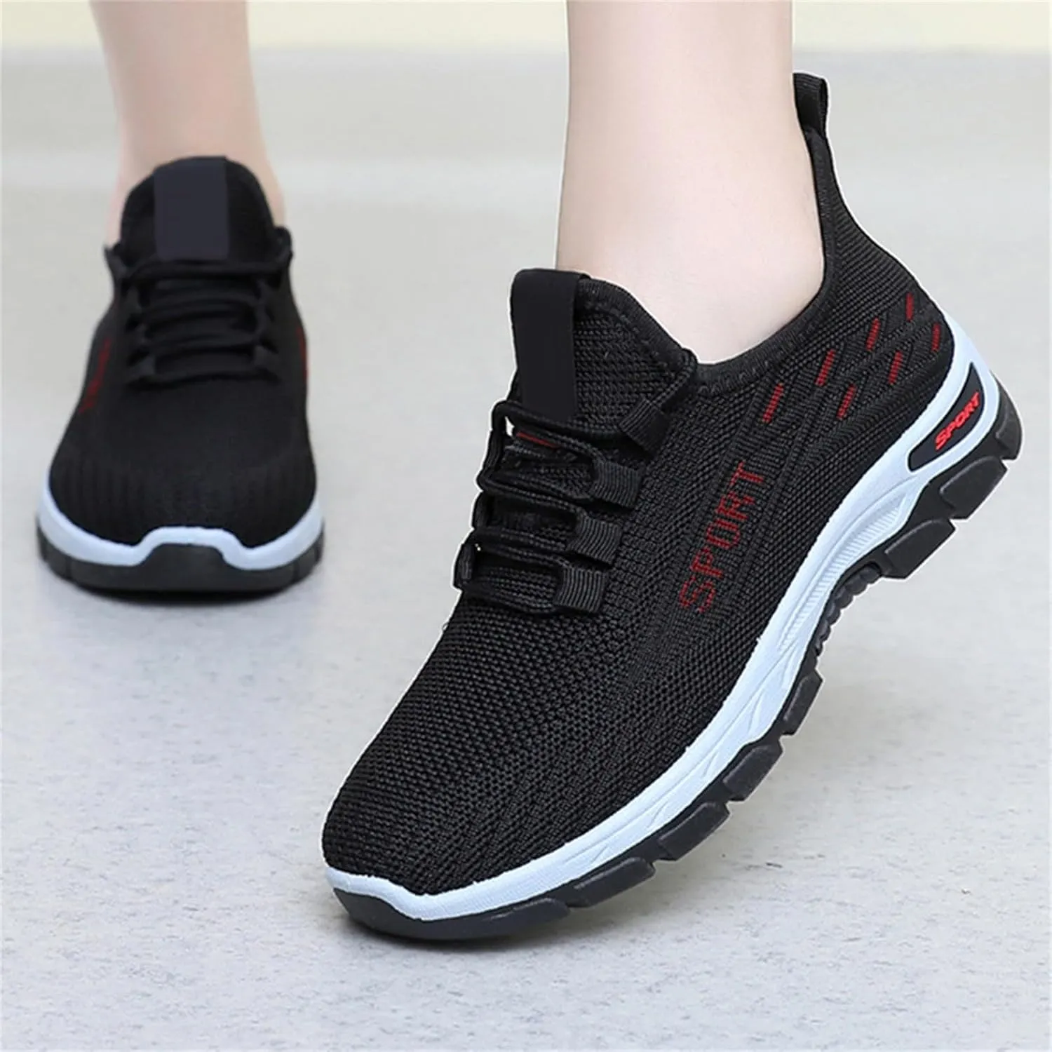 Plantar Fasciitis Shoes for Women Men Breathable Mesh Slip On Sneakers Walking Workout Tennis Sneakers with Arch Support
