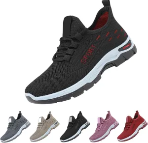Plantar Fasciitis Shoes for Women Men Breathable Mesh Slip On Sneakers Walking Workout Tennis Sneakers with Arch Support