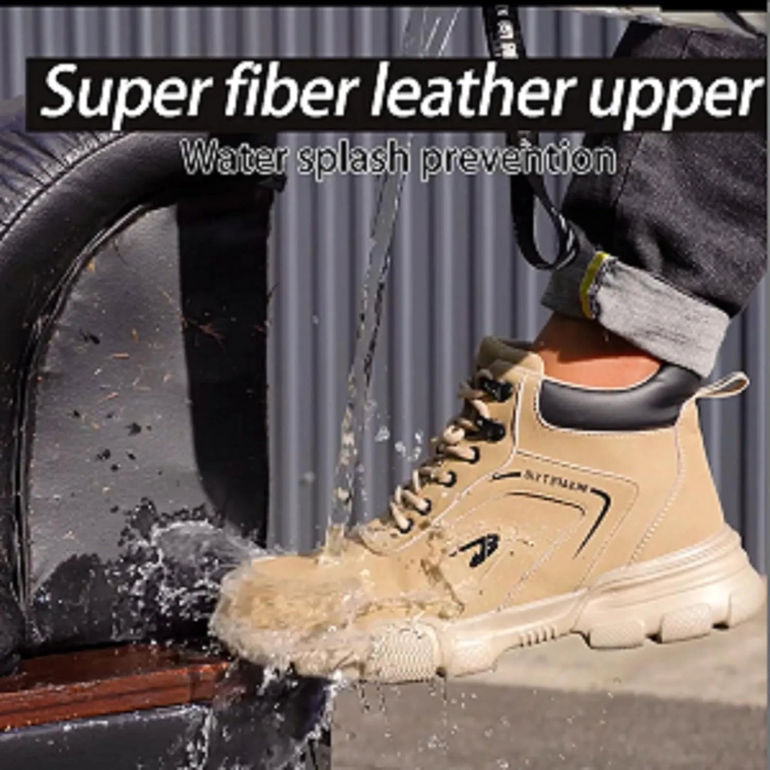 R-Win Waterproof Work Boots Steel Toe Cap Shoe Men Women Lightweight Comfortable Mid Top Safet Trainers