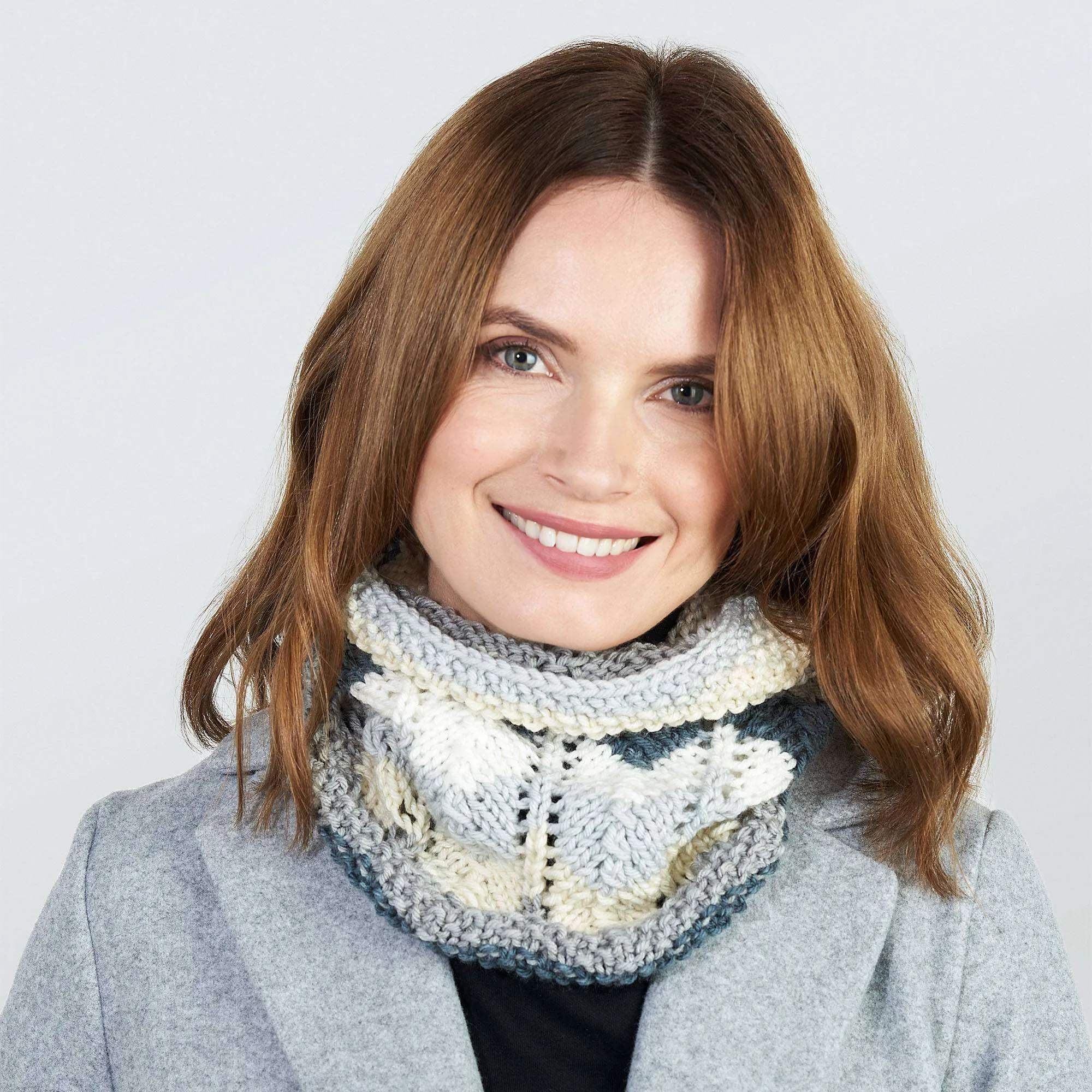 Red Heart Knit Simple Lace Cowl