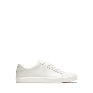 ROCKFISH 775 Classic WHITE Ladies low top sneakers, Womens white microfibre trainers