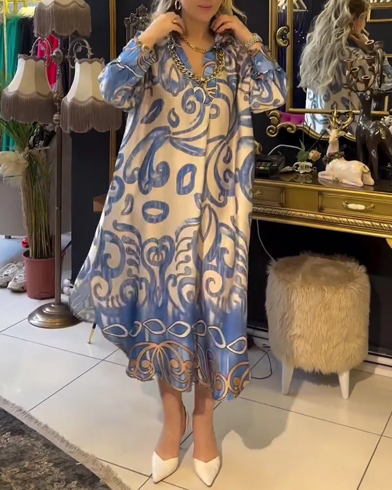 Saffron - Printed Elegant Dress