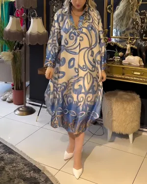 Saffron - Printed Elegant Dress