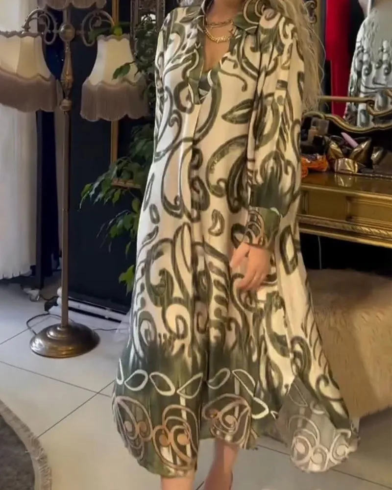Saffron - Printed Elegant Dress