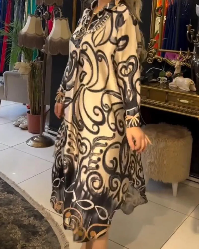 Saffron - Printed Elegant Dress