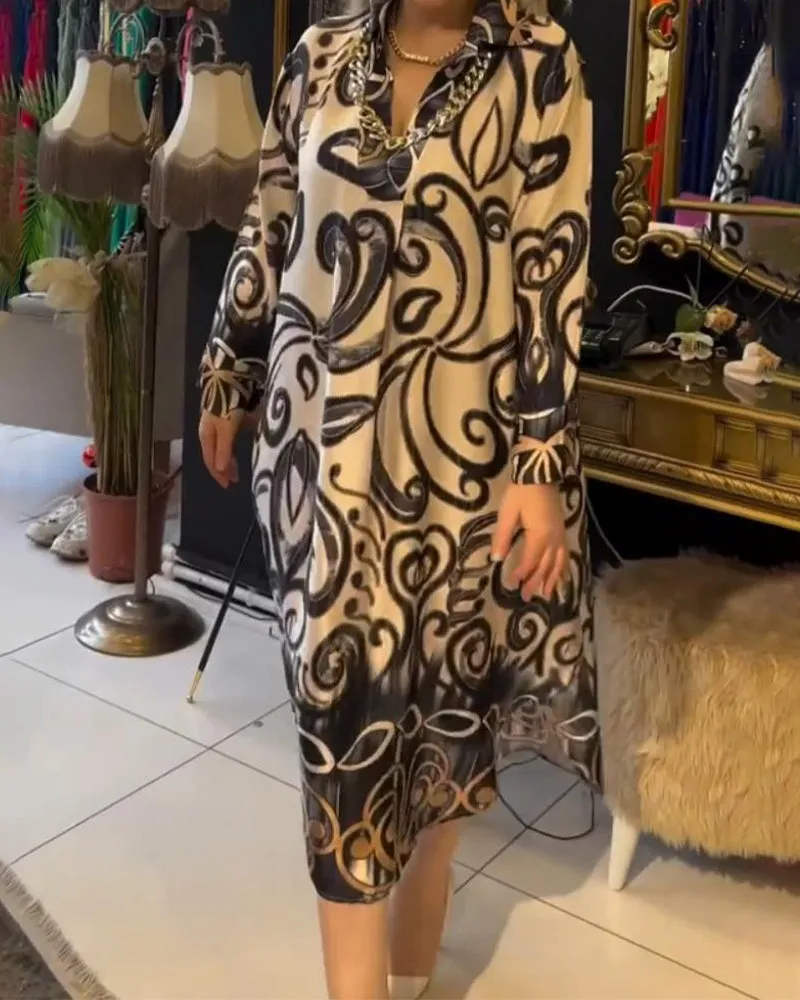 Saffron - Printed Elegant Dress