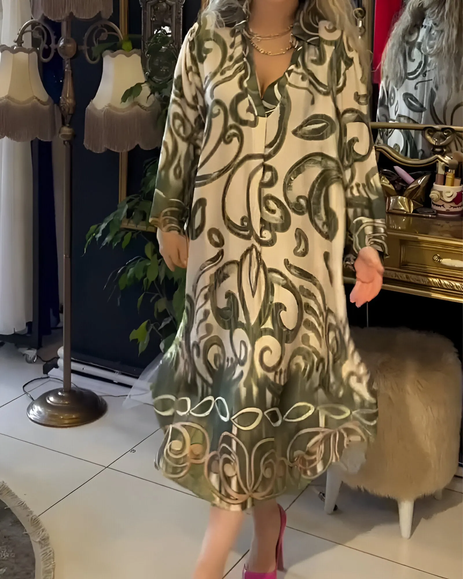 Saffron - Printed Elegant Dress