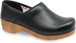 Sanita PU-Coated Leather Clogs for Women - Arch Support, Durable, Closed-Back, APMA-Approved Slip-On Shoes