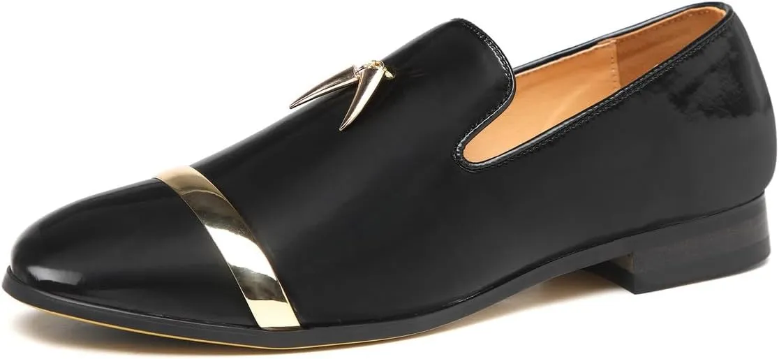 Santimon Men's Slip On Loafers Dress Fashion Wedding Luxury Party Prom Shoes
