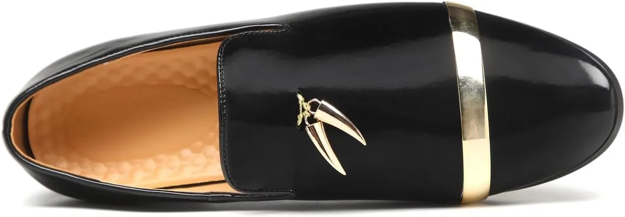 Santimon Men's Slip On Loafers Dress Fashion Wedding Luxury Party Prom Shoes
